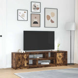 Mobile Porta TV Rovere Fumo 188,5x41x50 cm in Legno truciolato