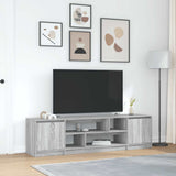 Mobile Porta TV Grigio Sonoma 188,5x41x50 cm Legno truciolato