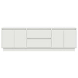 Mobile Porta TV con Luci LED Bianco 160,5x41x50 cm