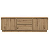 Mobile Porta TV con Luci LED Rovere Artigianale 160,5x41x50 cm