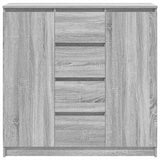 Credenza con Cassetti Grigio Sonoma 100,5x35x98,5 cm Truciolato