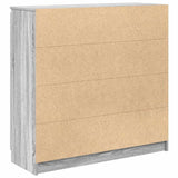 Credenza con Cassetti Grigio Sonoma 100,5x35x98,5 cm Truciolato
