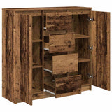Credenza con Cassetti Legno Antico 100,5x35x98,5 cm Truciolato