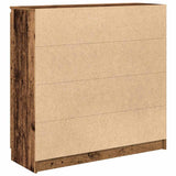 Credenza con Cassetti Legno Antico 100,5x35x98,5 cm Truciolato