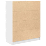 Credenza Bianca 80x35x99 cm in Legno truciolato