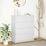 Credenza Bianca 80x35x99 cm in Legno truciolato