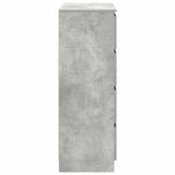 Credenza Grigio Cemento 80x35x99 cm in Legno truciolato