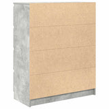 Credenza Grigio Cemento 80x35x99 cm in Legno truciolato