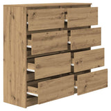 Credenza Rovere Artigianale 100x35x99 cm in Legno truciolato