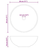 Lavandino 28x10 cm in Ceramica Nero Lucido