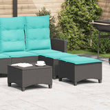 Sgabelli Giardino con Cuscini 2 pz Nero 55x55x36 cm Polyrattan