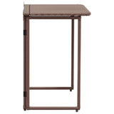Tavolo Pieghevole da Giardino Marrone 90x51x75 cm Polyrattan