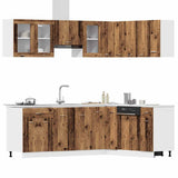 Set di Mobili da Cucina 11 pz Lyon Legno Antico in Truciolato