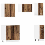 Set di Mobili da Cucina 11 pz Lyon Legno Antico in Truciolato