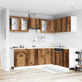 Set di Mobili da Cucina 11 pz Lyon Legno Antico in Truciolato