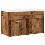 Set Mobili da Bagno 2 pz Legno Antico in Legno truciolato
