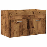 Set Mobili da Bagno 2 pz Legno Antico in Legno truciolato