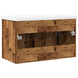 Set Mobili da Bagno 2 pz Legno Antico in Legno truciolato