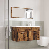 Set Mobili da Bagno 3 pz Legno Antico in Legno truciolato