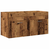 Set Mobili da Bagno 3 pz Legno Antico in Legno truciolato