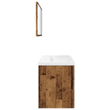 Set Mobili da Bagno 3 pz Legno Antico in Legno truciolato