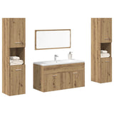 Set Mobili da Bagno 4 pz Rovere Artigianale Legno truciolato