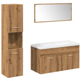 Set Mobili da Bagno 5 pz Rovere Artigianale Legno truciolato