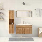 Set Mobili da Bagno 5 pz Rovere Artigianale Legno truciolato