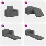 Divano letto Grigio scuro 98 x 71 x 83 cm Tessuto