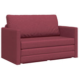 Divano letto 110cm Rosso Vino Tessuto