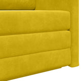 Divano letto Giallo girasole 124 x 71 x 78 cm Velluto