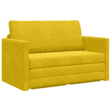 Divano letto Giallo girasole 124 x 71 x 78 cm Velluto
