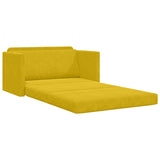 Divano letto Giallo girasole 124 x 71 x 78 cm Velluto
