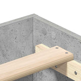 Giroletto senza Materasso Grigio Cemento 140x190 cm Truciolato