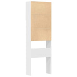 Mobile Lavatrice Bianco Lucido 64x24x190cm in Legno Multistrato