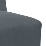 Divano componibile senza braccioli grigio scuro 55 cm in velluto
