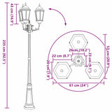 Luce da Giardino Bronzo 235 cm Alluminio