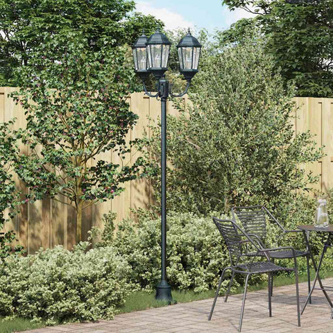 Posto Luce da Giardino Verde scuro Alluminio e Vetro
