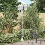 Posto Luce da Giardino Bianco Alluminio e Vetro