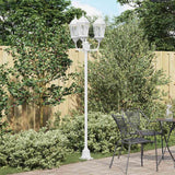 Posto Luce da Giardino Bianco Alluminio e Vetro