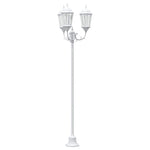 Posto Luce da Giardino Bianco Alluminio e Vetro