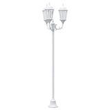 Posto Luce da Giardino Bianco Alluminio e Vetro