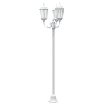 Posto Luce da Giardino Bianco Alluminio e Vetro