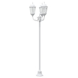 Posto Luce da Giardino Bianco Alluminio e Vetro