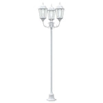 Posto Luce da Giardino Bianco Alluminio e Vetro