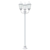 Posto Luce da Giardino Bianco Alluminio e Vetro