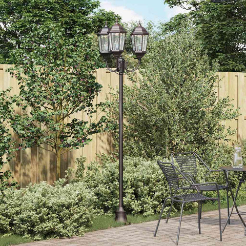 Posto Luce da Giardino Bronzo Alluminio e Vetro