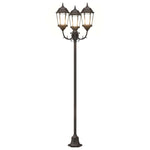 Posto Luce da Giardino Bronzo Alluminio e Vetro