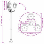 Posto Luce da Giardino Bronzo Alluminio e Vetro