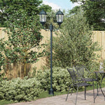 Posto Luce da Giardino Verde Scuro Alluminio e Vetro